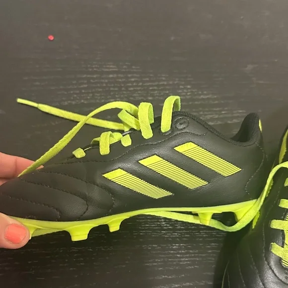 Goletto VIII FG J Kids Black and Neon Green soccer cleats - Picture 2 of 5